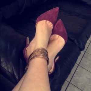 COPY - Vince Camuto Suede Pumps With Ankle Straps…